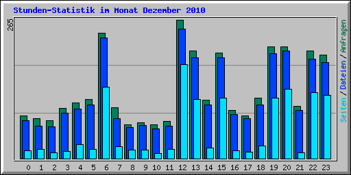 Stunden-Statistik im Monat Dezember 2010