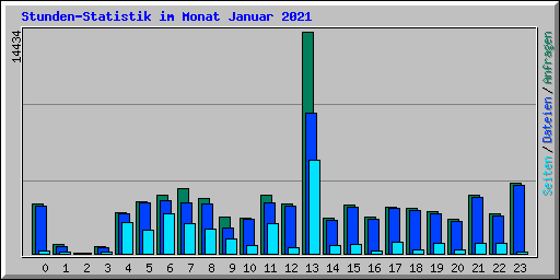 Stunden-Statistik im Monat Januar 2021