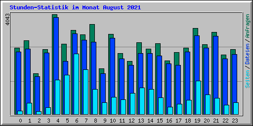 Stunden-Statistik im Monat August 2021