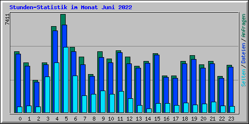 Stunden-Statistik im Monat Juni 2022