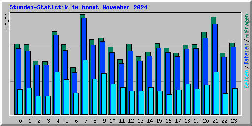 Stunden-Statistik im Monat November 2024