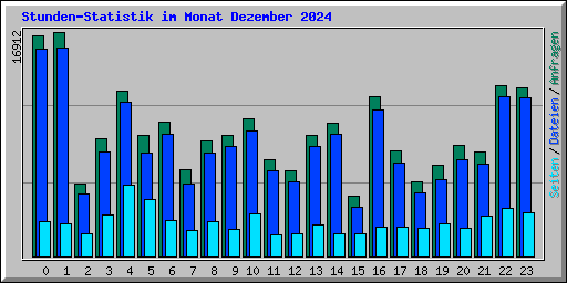 Stunden-Statistik im Monat Dezember 2024