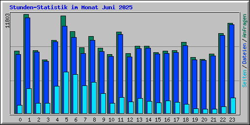 Stunden-Statistik im Monat Juni 2025